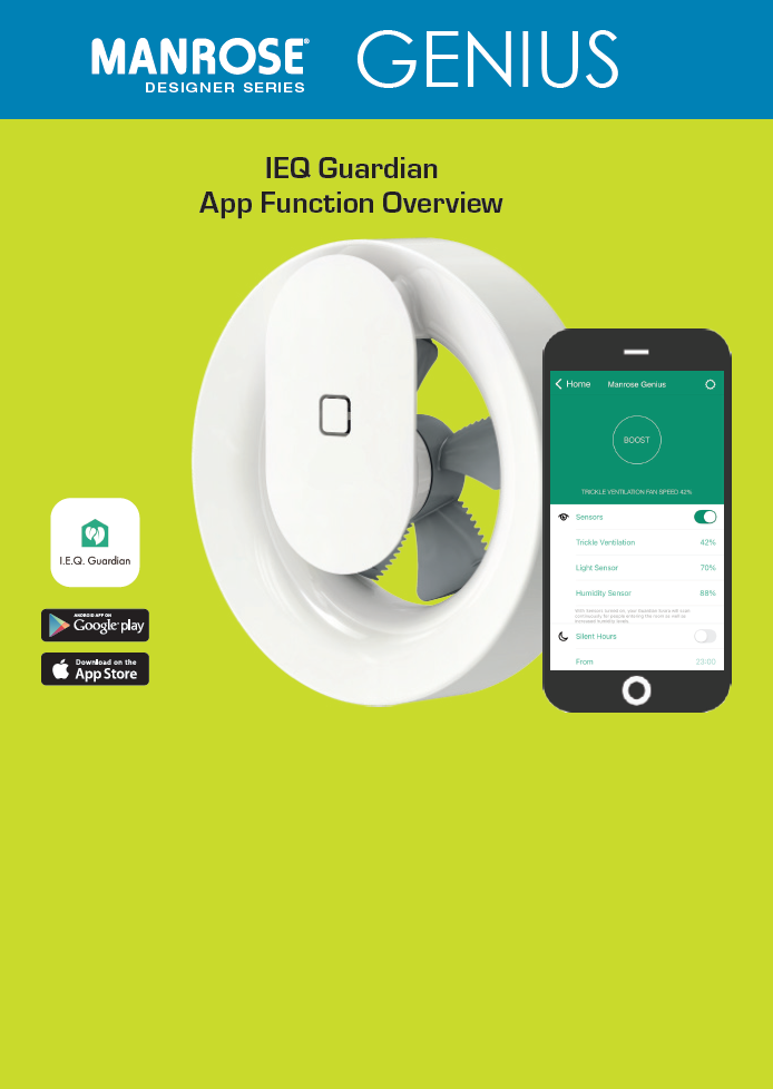 Manrose Genius App User Guide