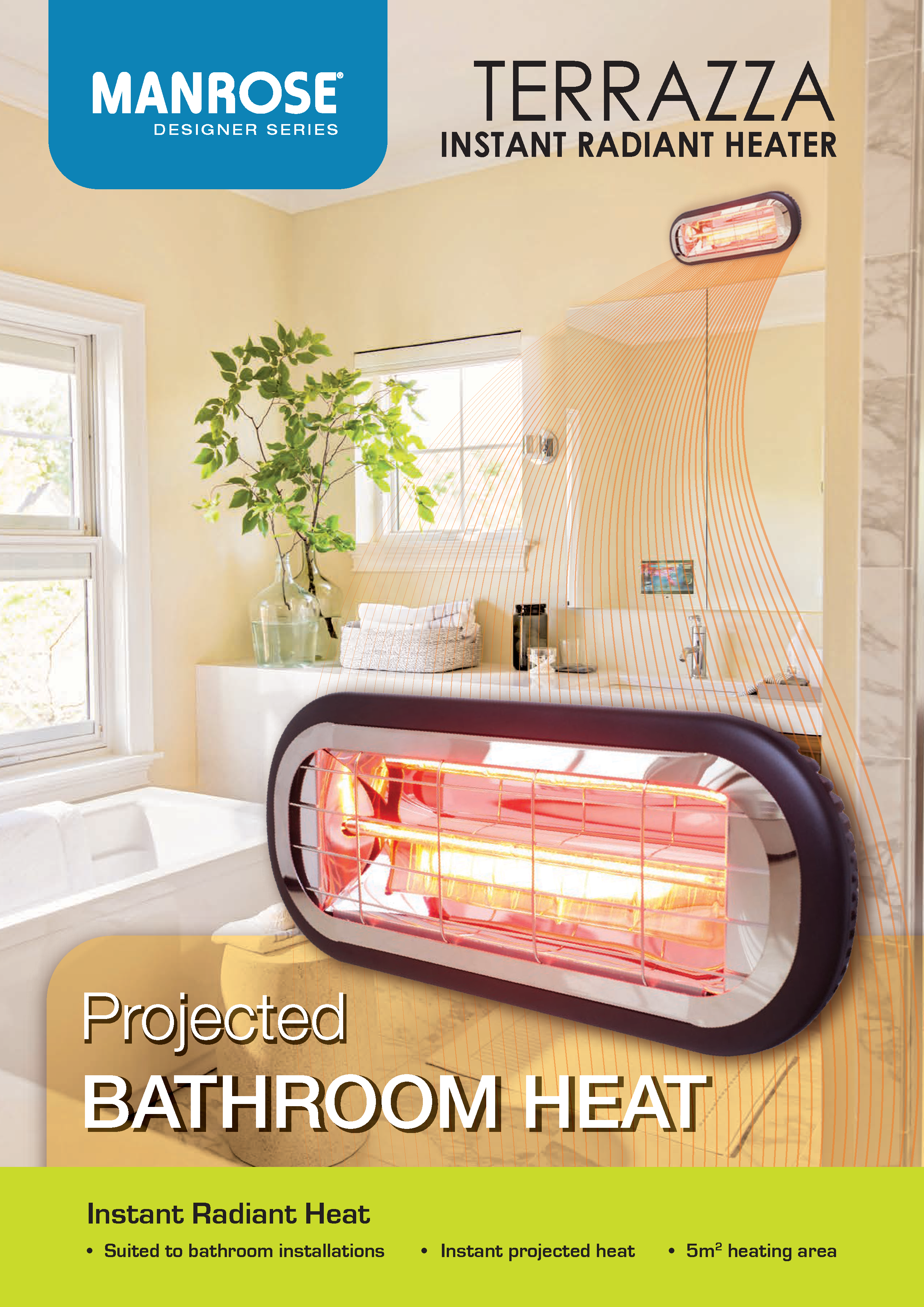Terrazza Bathroom Radiant Heater 1000W